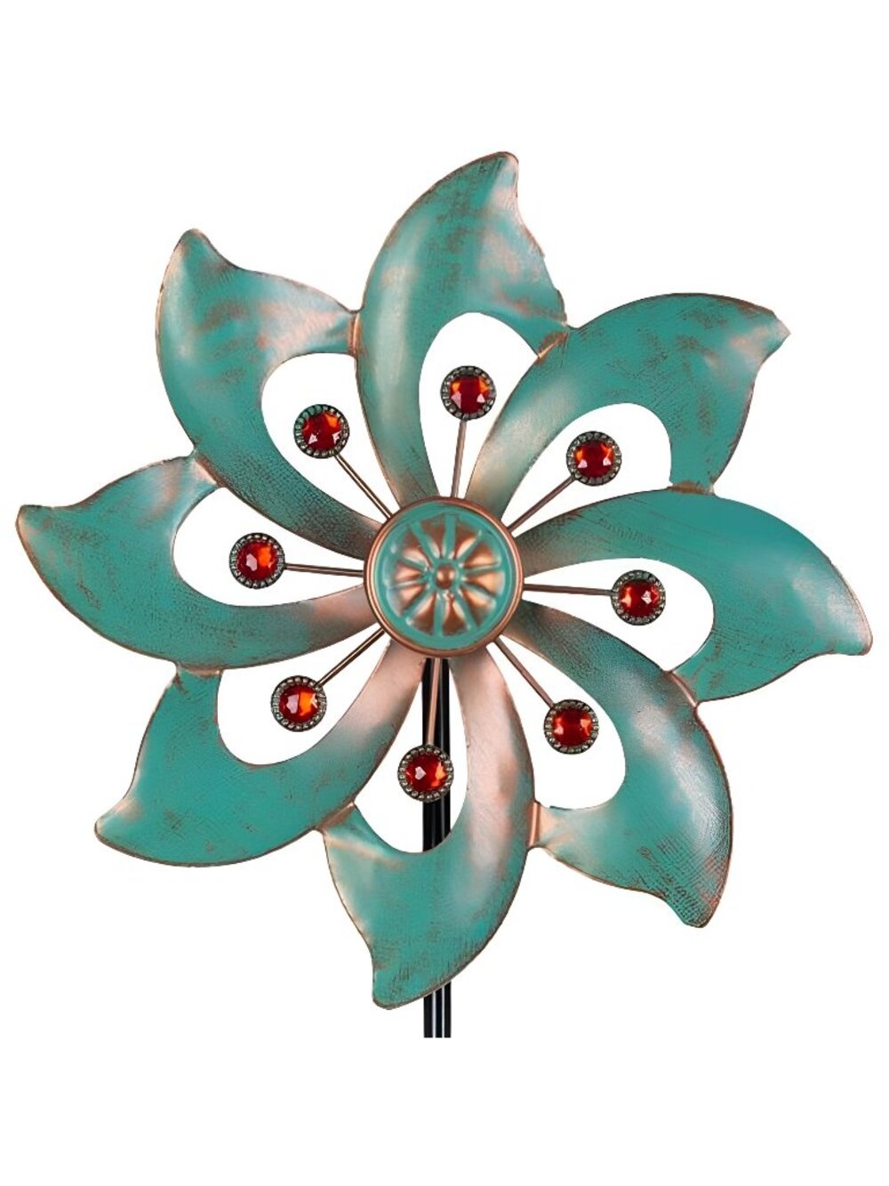 Garden Decor Wind Spinners, Small Waterproof Metal Pinwheels 37*10inches